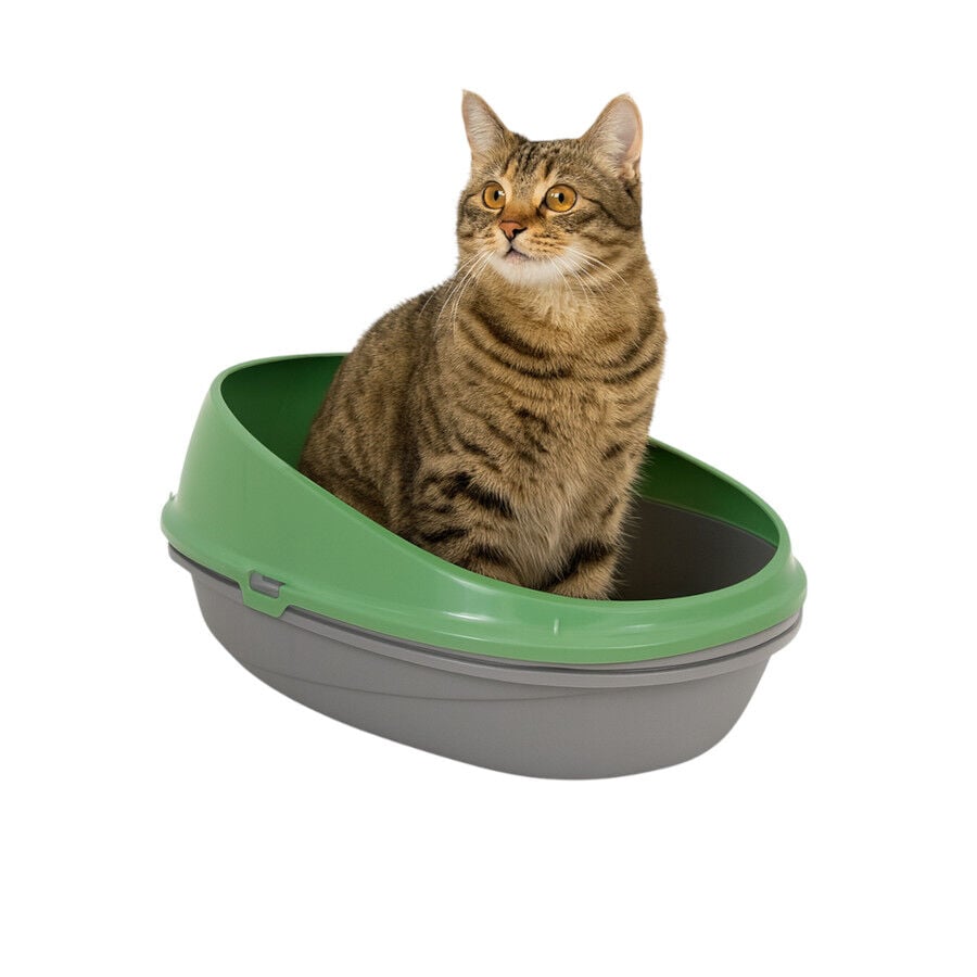 Nice Care Eco Bandeja Sanitaria Redonda Verde para gatos, , large indicador imagen numero 1